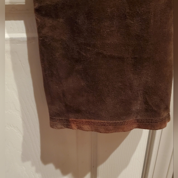 Juicy Couture Brown Velour Snap Back Pockets Brown Velour Pants! (L) - Picture 5 of 5